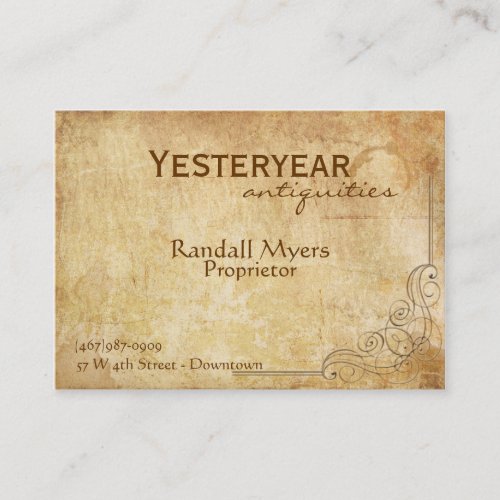 Vintage Antiques Minimal Business Card Template