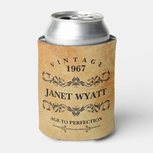 Vintage Any Age Birthday Can Cooler