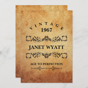 Vintage Any Age Birthday Invitation