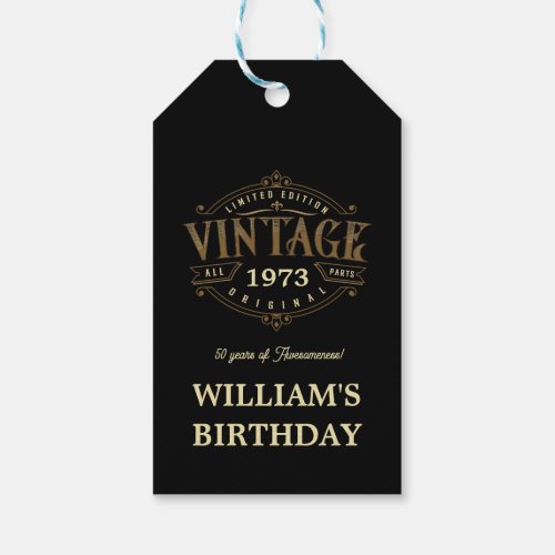 Vintage Any Age Handicraft Theme Gift Tags