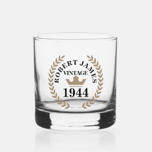 Vintage Any Birthday Whiskey Glass