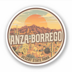 Vintage Anza Borrego Desert State Park desert gift Sticker