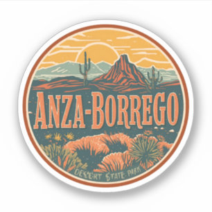 Vintage Anza Borrego Desert State Park desert gift Sticker