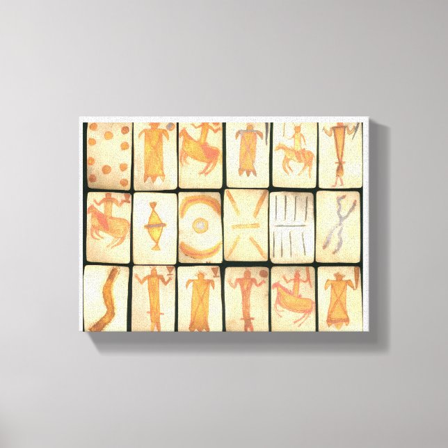 "Vintage Apache Drawings" Canvas Print (Front)