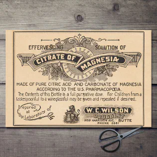 Vintage Apothecary Ad Ephemera Decoupage Paper