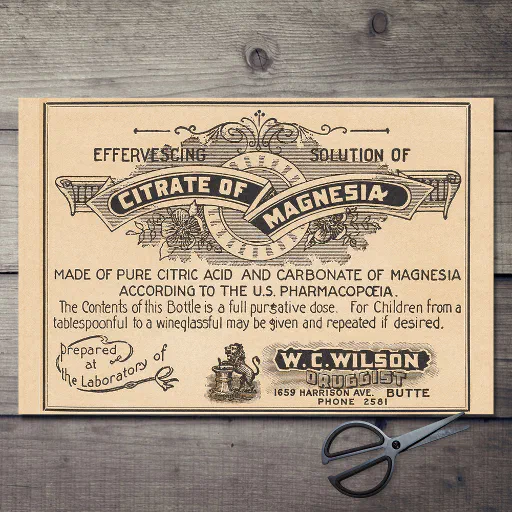 Vintage Apothecary Ad Ephemera Decoupage Paper