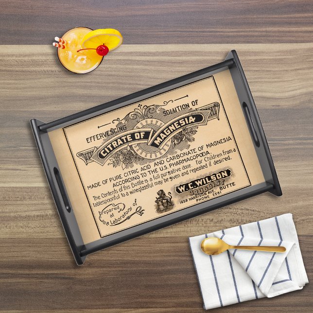Vintage Apothecary Ad Ephemera Serving Tray (Creator Uploaded)