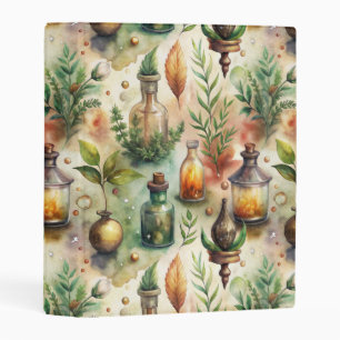 Vintage Apothecary Bottles Pattern (1) Mini Binder