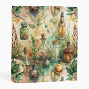 Vintage Apothecary Bottles Pattern (2) Mini Binder