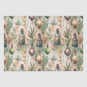 Vintage Apothecary Bottles Pattern (4) Tissue Paper