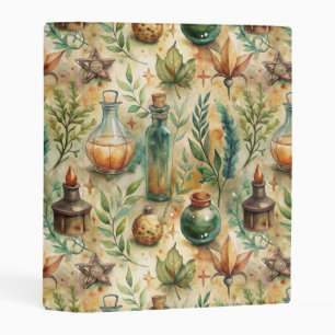 Vintage Apothecary Bottles Pattern (6) Mini Binder