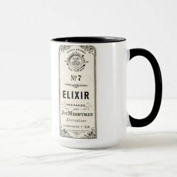 Vintage Apothecary Elixir Label Mug by JoyMerrymanStore at Zazzle