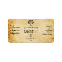 Vintage Apothecary Grounding Oil Labels