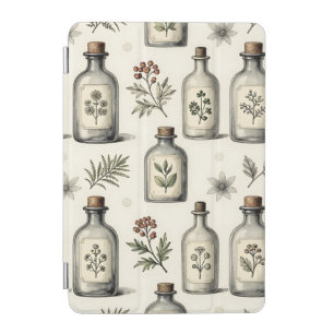 Vintage Apothecary Herb Bottles Pattern iPad Mini Cover