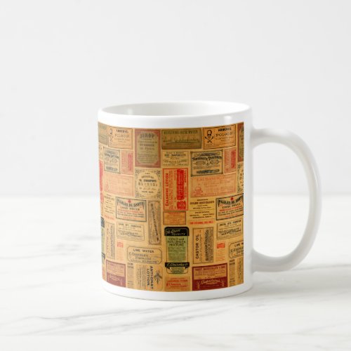 Vintage Apothecary Labels Medicine Steampunk Coffee Mug