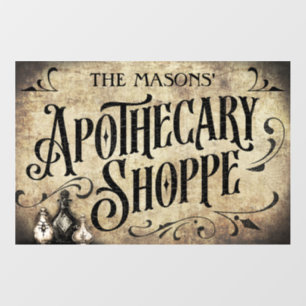 Vintage Apothecary Shoppe Halloween Sign Wall Decal