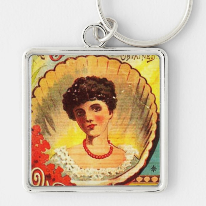 Vintage Apothecary Woman Keychains