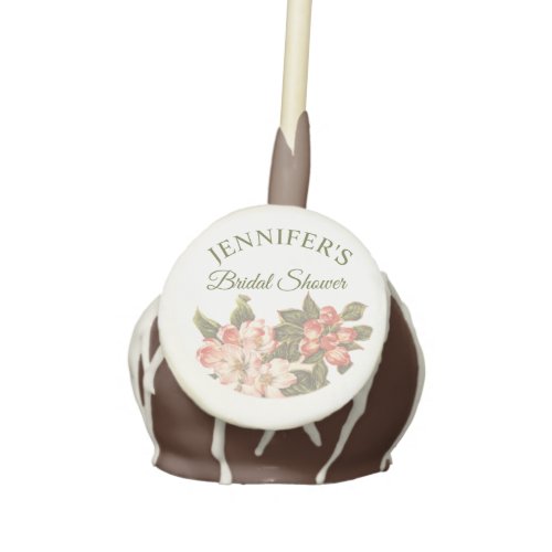 Vintage Apple Blossom Bridal Shower Cake Pops