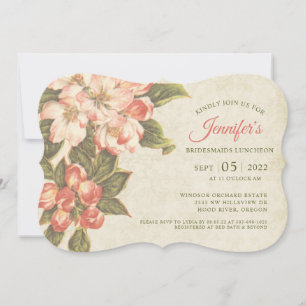 Vintage Apple Blossom  Bridesmaids luncheon Invite