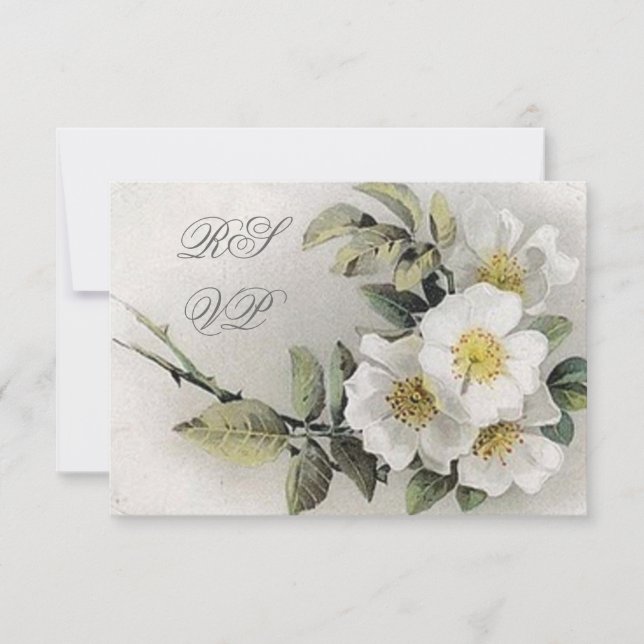 Vintage Apple Blossom RSVP Cards (Front)