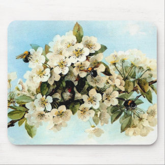 Vintage Apple Blossoms Mouse Pad