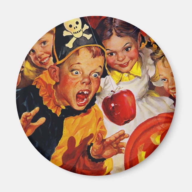 Vintage Apple Bobbing Magnet (Front)