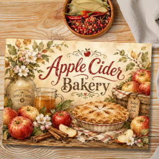 Vintage Apple Cider Bakery Apple Pie Farmhouse Cutting Board