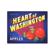 Vintage Apple Crate Label Metal Sign