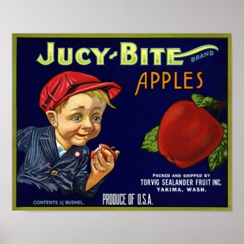 Vintage Apple Crate Print by slowtownemarketplace at Zazzle