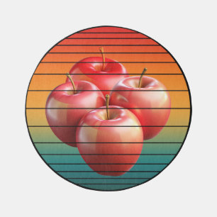 Vintage apple fruits heathy food  outdoor rug
