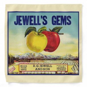 Vintage Apple Label Bandana