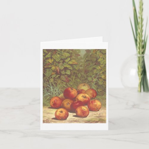 Vintage Apple Lithograph Blank Note Card