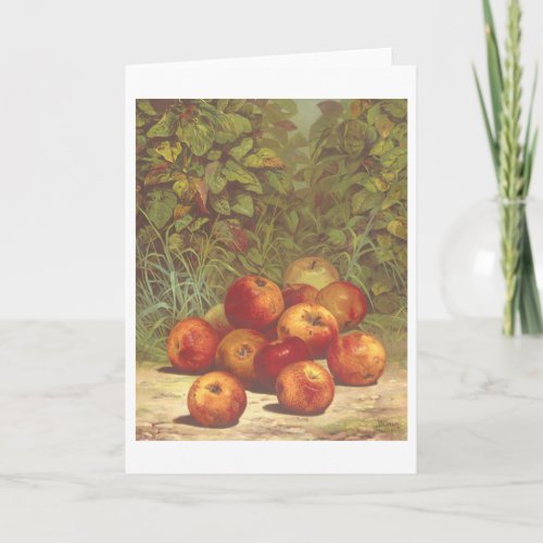 Vintage Apple Lithograph Blank Note Card