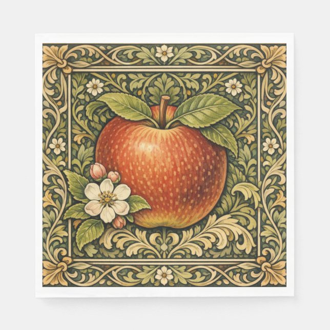 Vintage apple painting  napkins (Front)