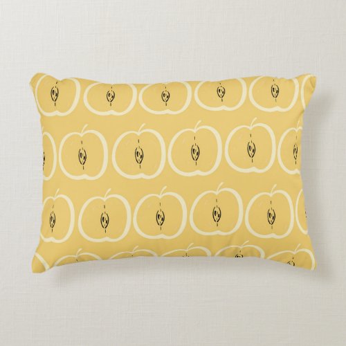 Vintage Apple Pattern Wallpaper Design Accent Pillow