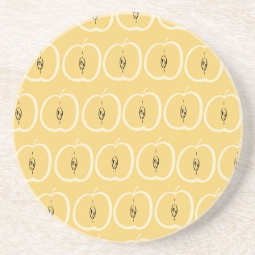 Vintage Apple Pattern Wallpaper Design Coaster