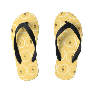 Vintage Apple Pattern: Wallpaper Design. Kid's Flip Flops