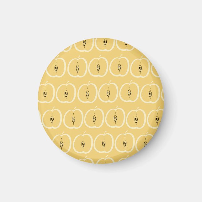 Vintage Apple Pattern: Wallpaper Design. Magnet (Front)