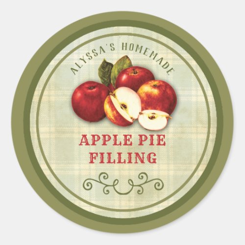 Vintage Apple Pie Canning Label