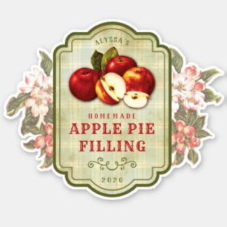 Vintage Apple Pie Filling Canning Label