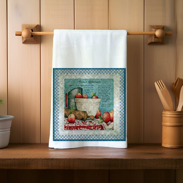 Vintage Apple Recipe Ephemera Kitchen Towel (Creator Uploaded)
