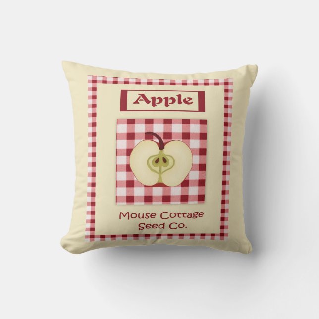 Vintage Apple Seeds Pillow (Front)