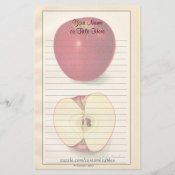 Vintage Apple Stationery by Customizables at Zazzle