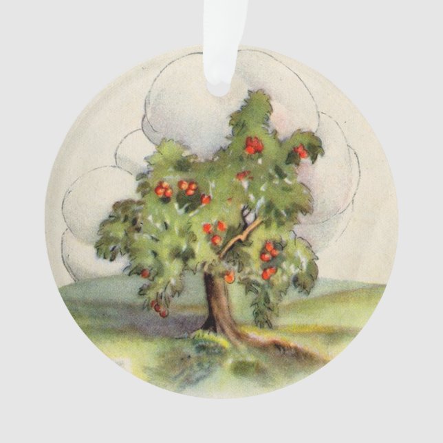 Vintage Apple Tree Ornament (Front)