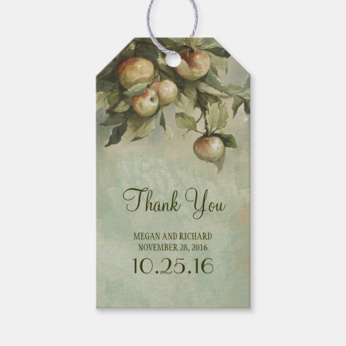 Vintage Apple Tree Wedding Thank You Gift Tags