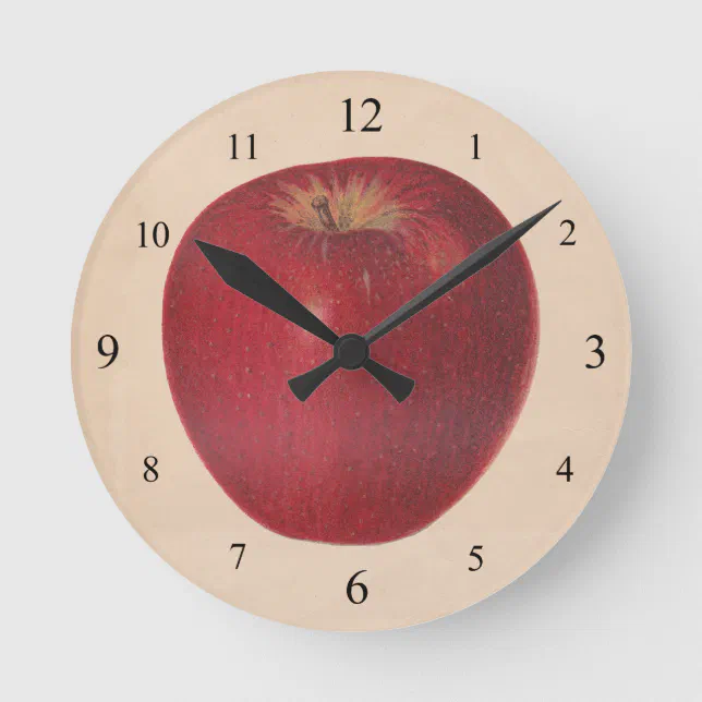 Vintage Apple Wall Clock Zazzle