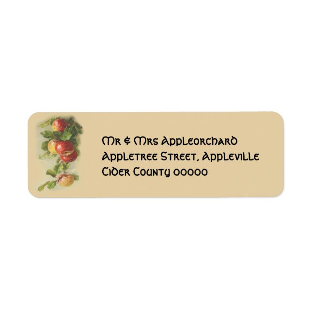 Vintage apples label (Front)
