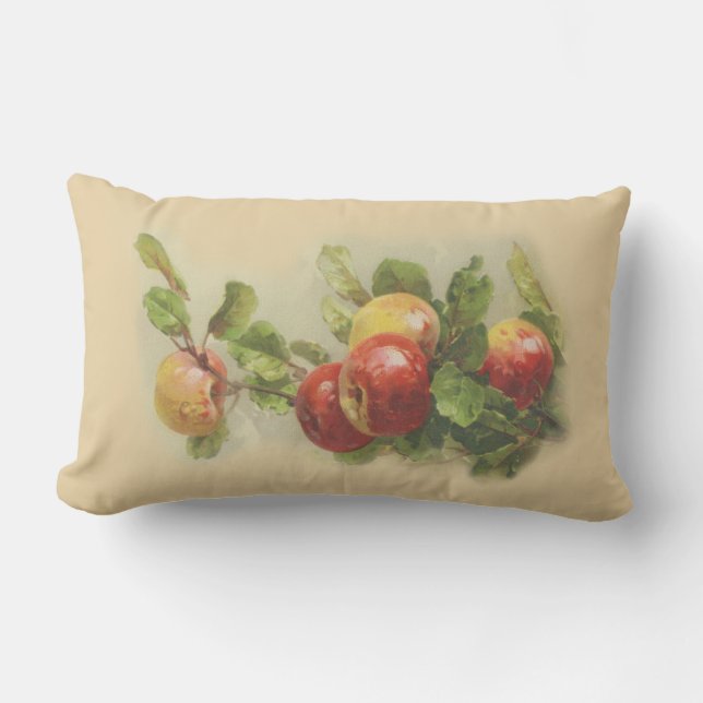 Vintage apples lumbar pillow (Front)
