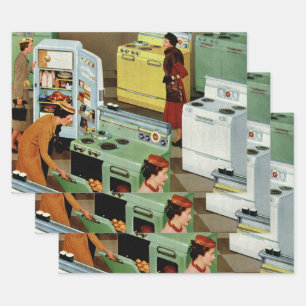 Vintage Appliance Showroom Store Business Retail Wrapping Paper Sheets