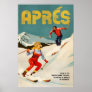 Vintage Apres Ski Pinup Art Poster